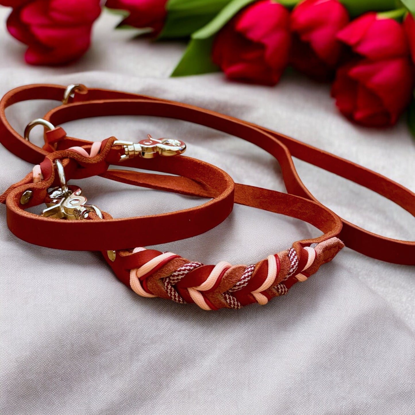 GESTALTE SELBST - Lederhalsband geflochten