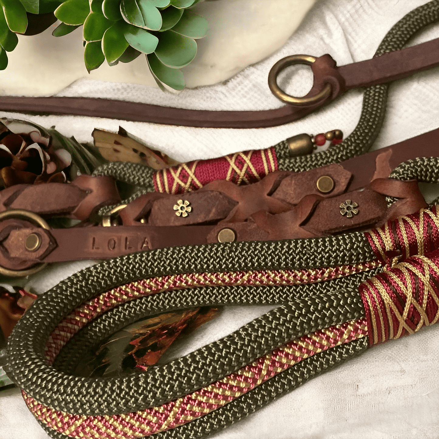 GESTALTE SELBST - Tau - Lederset - Milas Leash