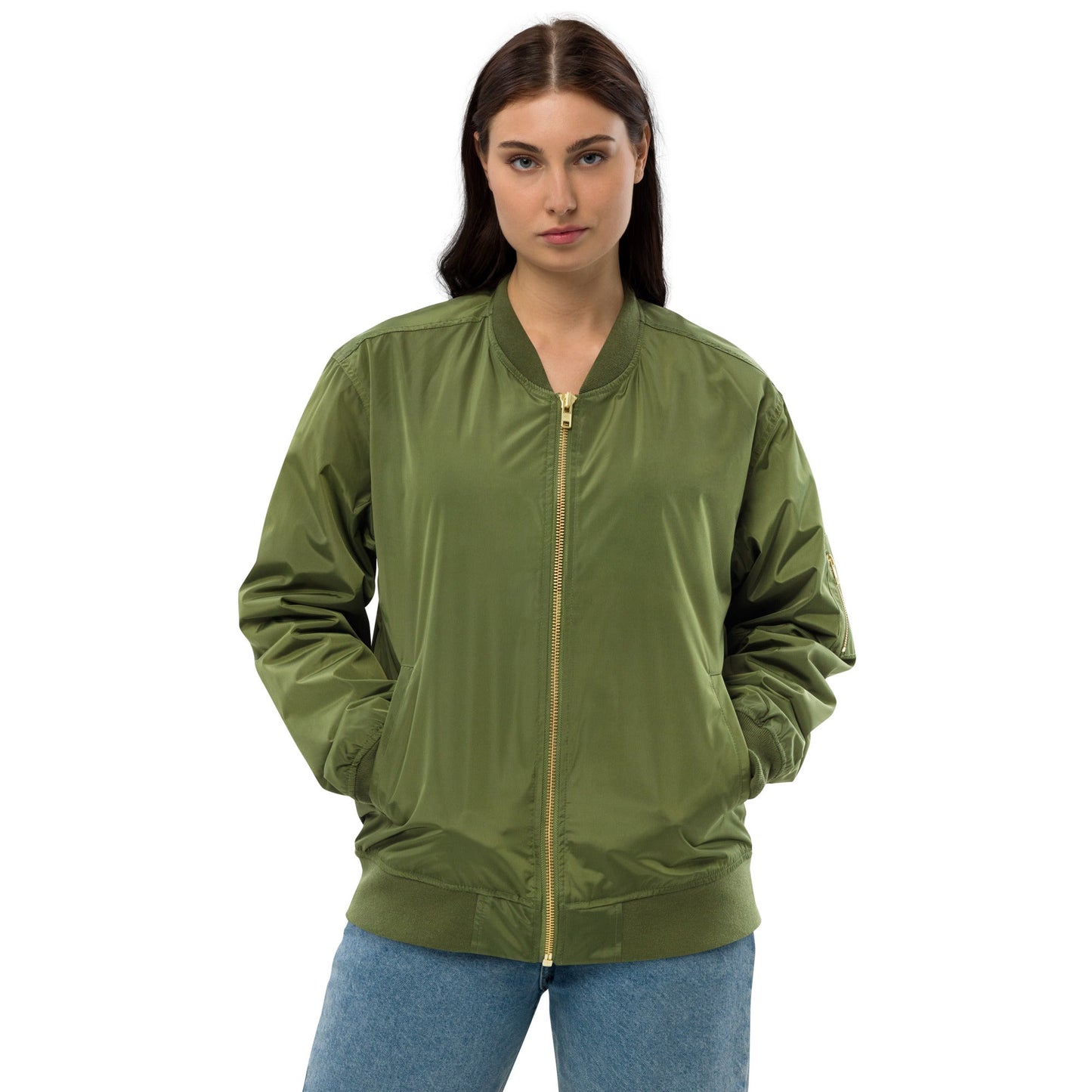 Unisex Recycled bomber jacket "I look normal but.." - Milas Leash
