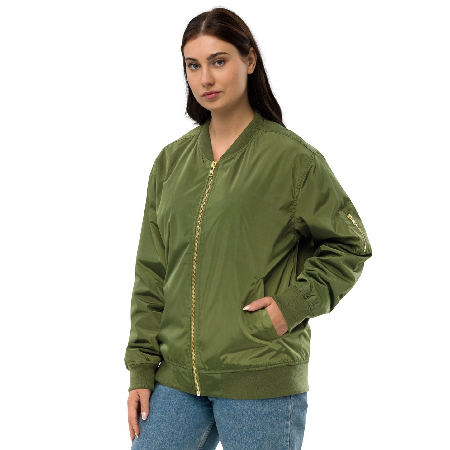 Unisex Recycled bomber jacket "I look normal but.." - Milas Leash